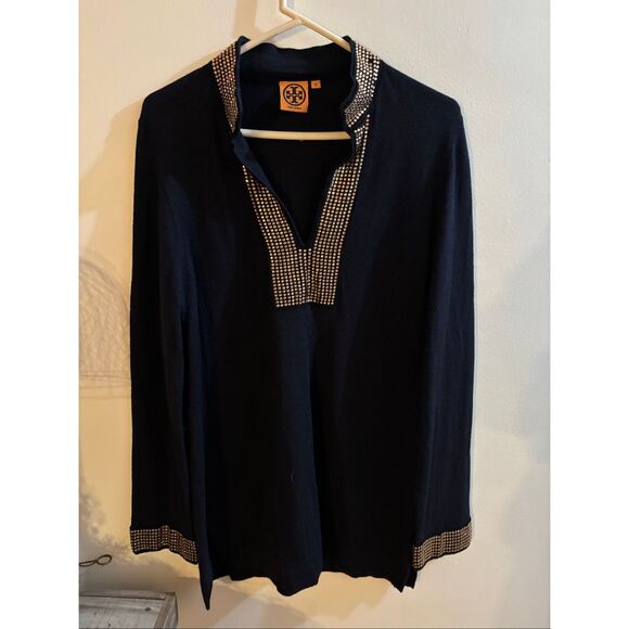 Tory Burch Wool Rhinestone Sweater - Picture 1 of 5